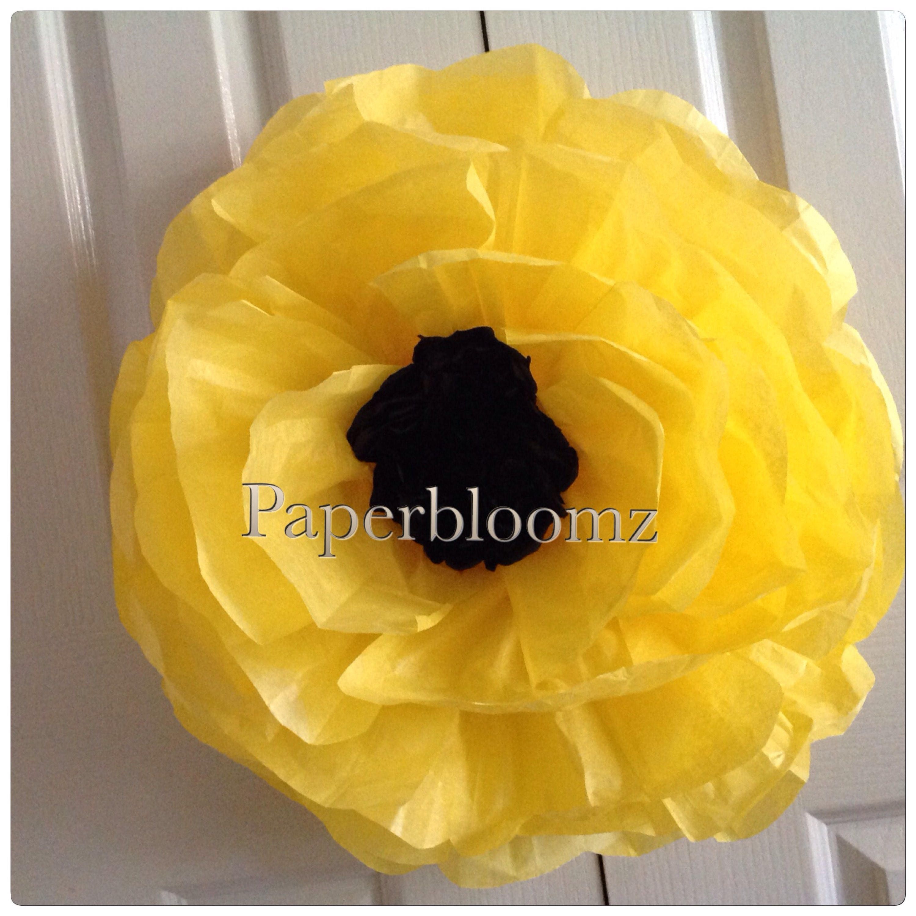 Large Tissue Paper Poppies X 5 Anzac Flowers Backdrops Special