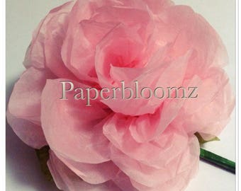 Set of 5 x Small Paper Roses ( 15cm in diameter) wedding flowers backdrops party birthdays special events table decorations