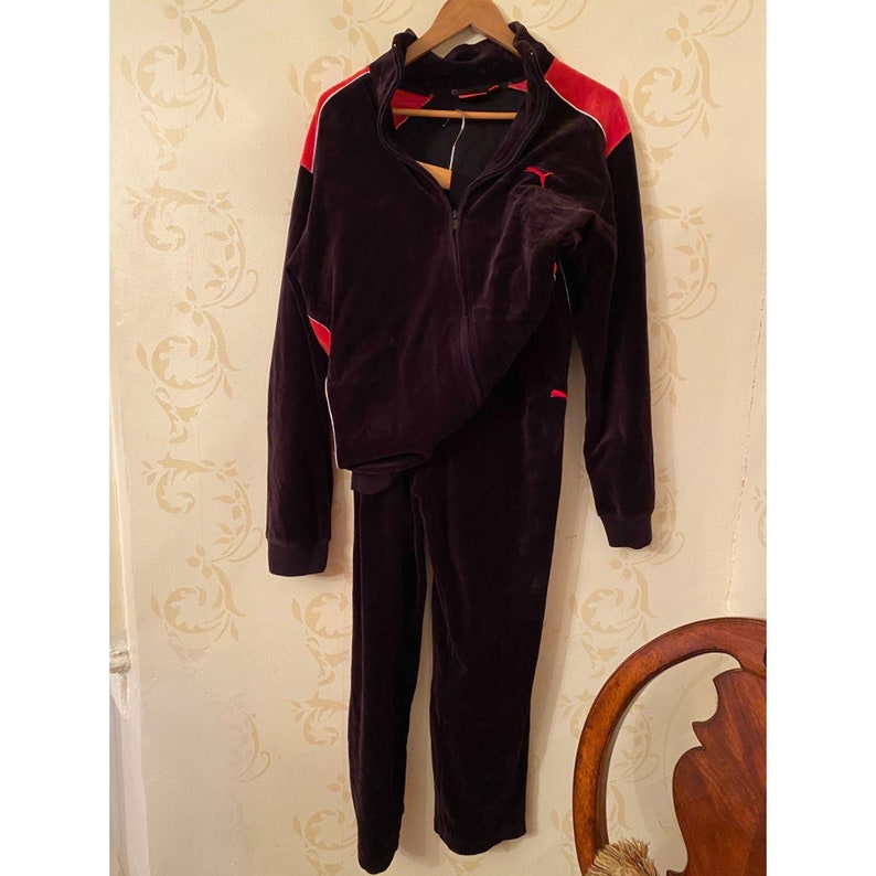 VTG 90s Puma Velour 2pc Tracksuit Men's Medium Etsy