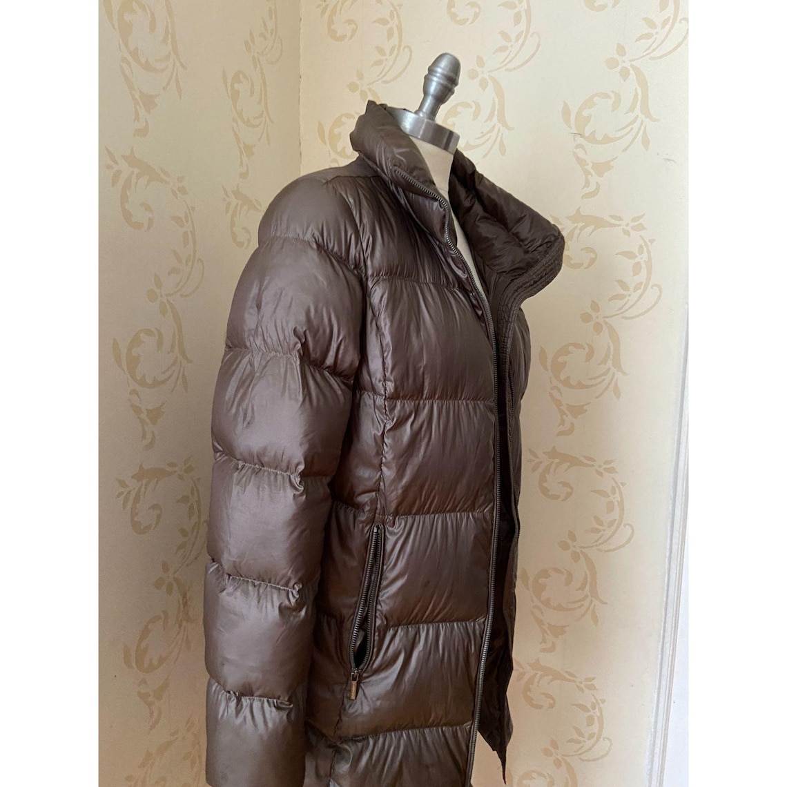 Lands End Packable Brown 90 Down Jacket Ladies M Etsy