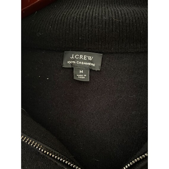 Men's Medium J. Crew 100% Cashmere Black Sweater - image 2