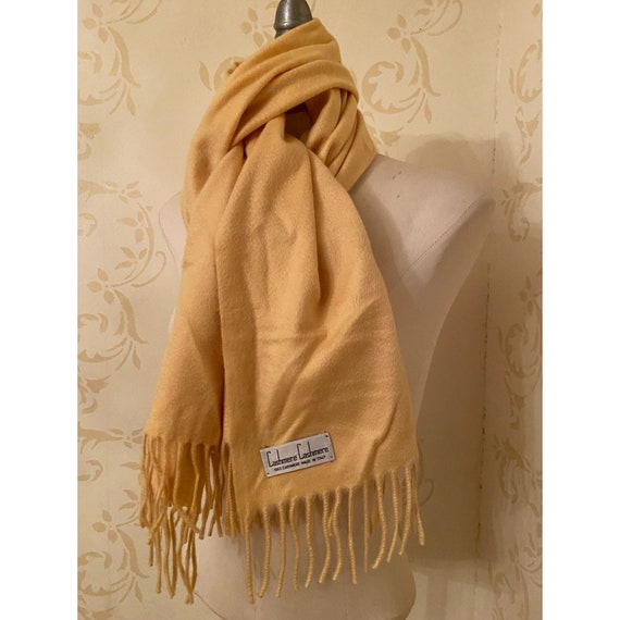 Italy Cashmere Cashmere 100% Pure Cashmere Yellow 