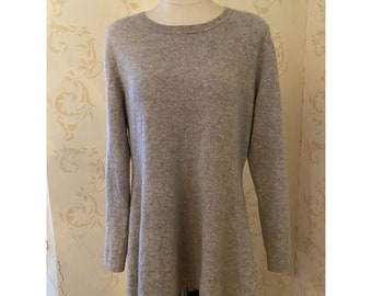 Pull Isaac Mizrahi Live 100% cachemire gris taille M pour femme