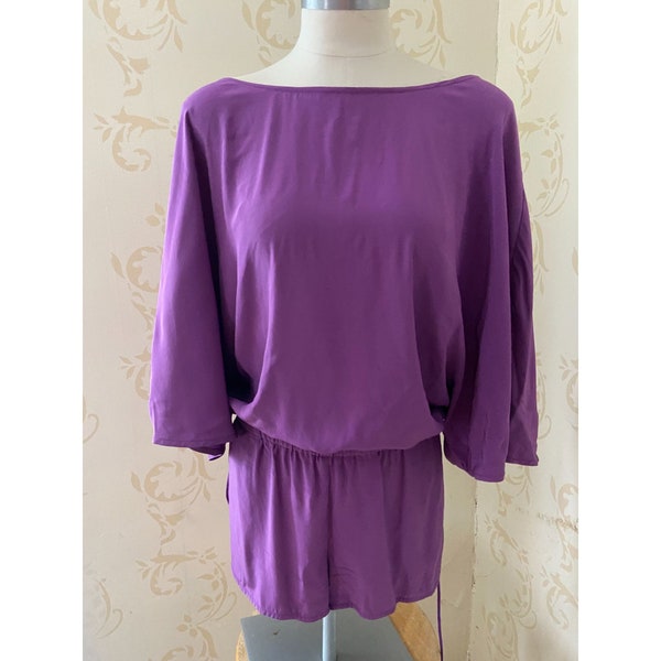 Haute Hippie Lavender Silk Romper Size Large