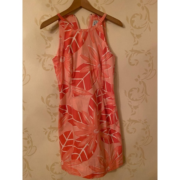 Lilly Pulitzer Pink Floral Dress Ladies Size 2