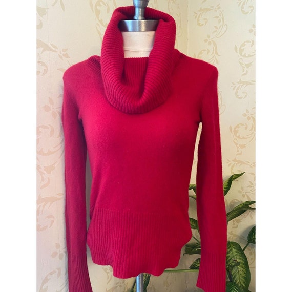 Apt 9 Pure Cashmere Red Turtleneck 
