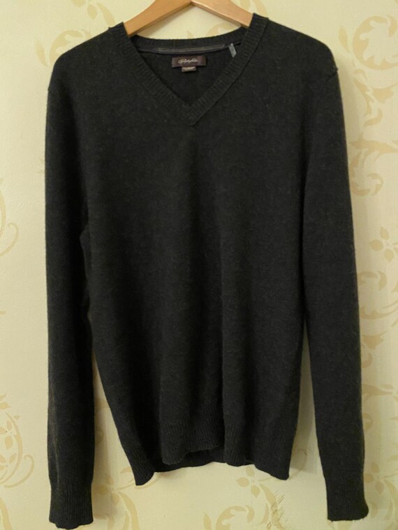 Christopher Fischer 100% Cashmere Gray Sweater Men