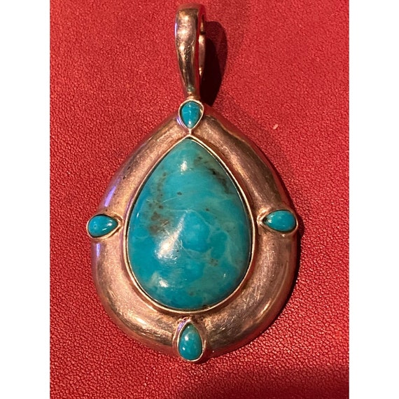 CR 925 Sterling Silver & Turquoise Pendant