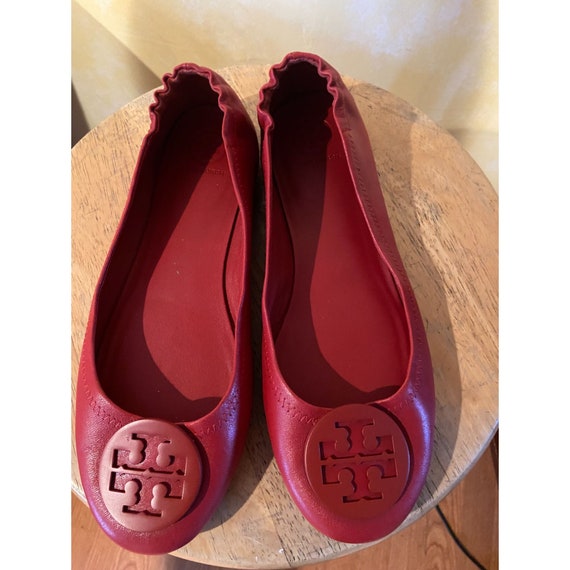 Tory Burch Stunning Minnie Travel Red Leather Ladies 9M Etsy