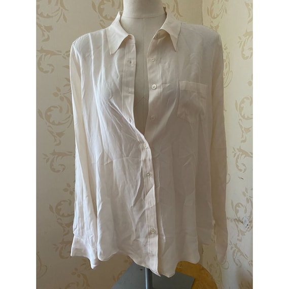 Equipment 100% Silk Ivory  Ladies Large