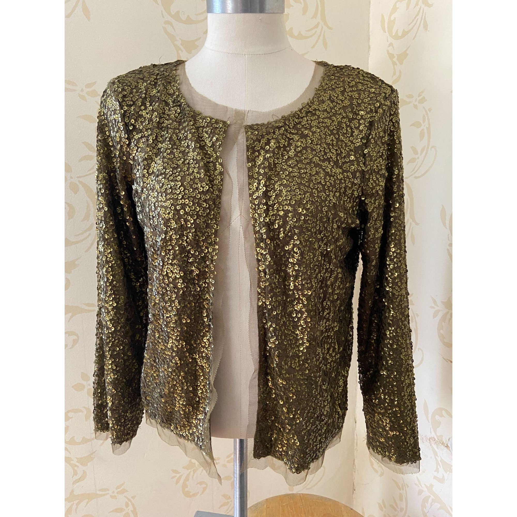 Ladies Medium J.crew Sequin Cardigan 