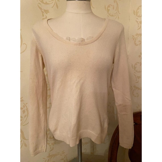 Brunello Cucinelli Cashmere Ivory Sweater Ladies … - image 1