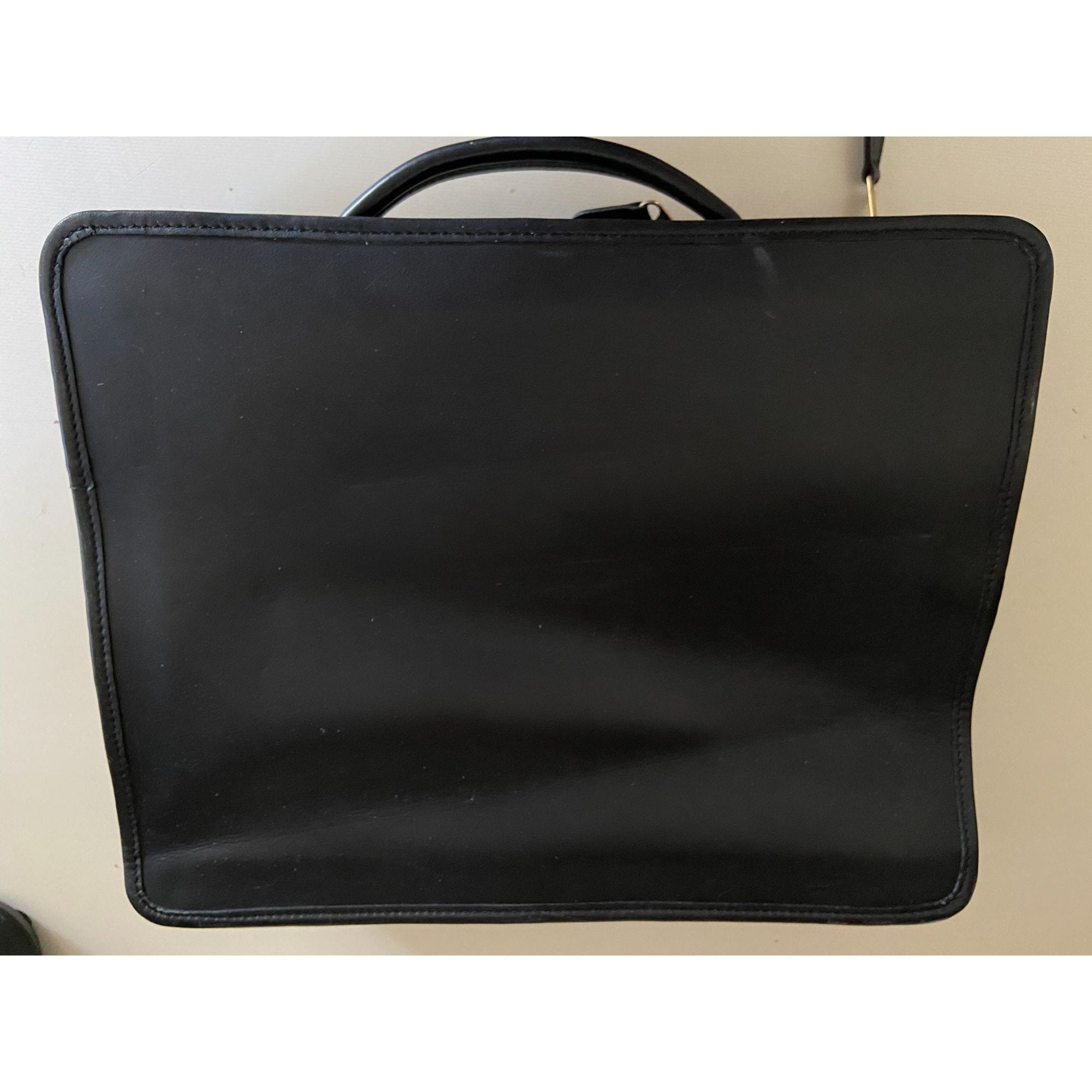 Coach Black Leather/canvas Laptop Crossbody Bag Etsy India