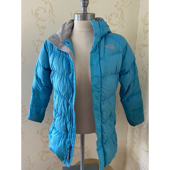 Winter Sale - The North Face Girls Size 10/12 Goose Down Blue Jacket