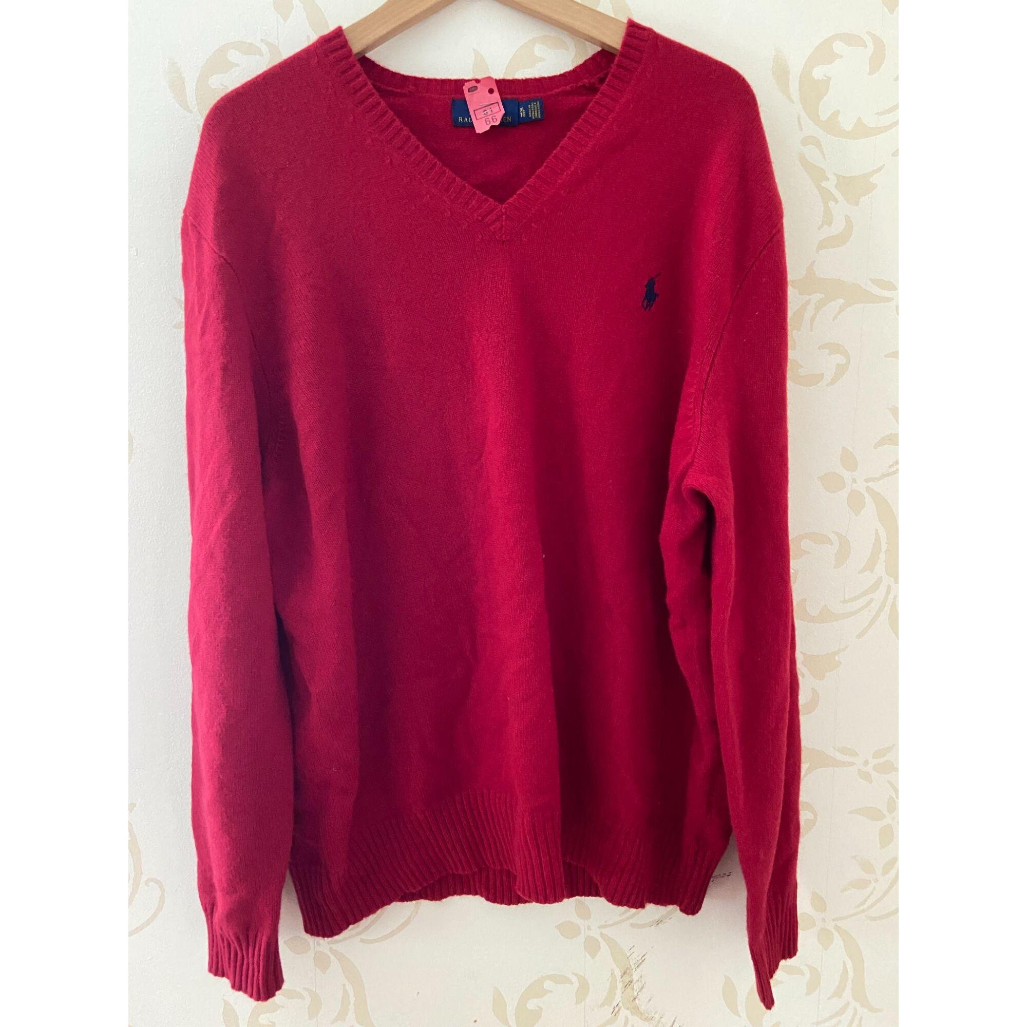 Men's XL Polo Ralph Lauren Red Cashmere 