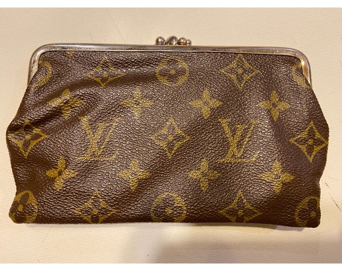 Vintage LOUIS VUITTON Monogram Kisslock Coin Purse Saks Fifth Avenue Etsy
