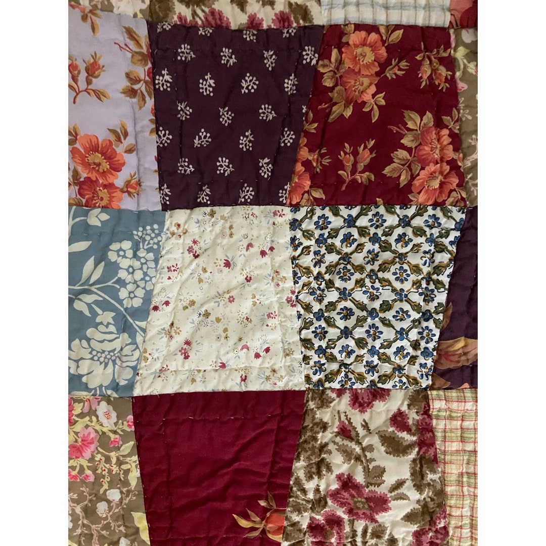 Pottery Barn Factory King Patchwork Quilt 92 X 104 Etsy