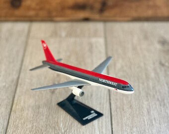 Vintage Northwest Airlines Boeing 757-200 Model Airplane with Stand