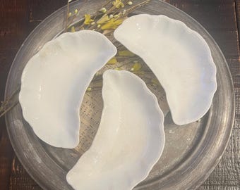 Antique Homer Laughlin Hudson Crescent Bone Dishes Set of 3