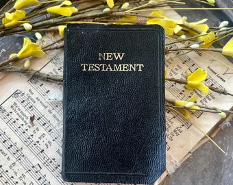 Vintage Pocket Holy Bible Tattered Torn Worn And Shabby Book New Testament