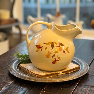 Hall Autumn Leaf Ball Pitcher Jewel Tea Vintage 1950s