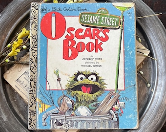 Vintage 1975 Little Golden Book Sesame Street Oscar's Book