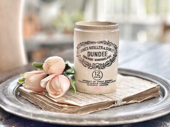 アンティーク James Keiller&Son マーマレードポット Antique James Keiller Dundee Marmalade Jar Pot Crock - Etsy