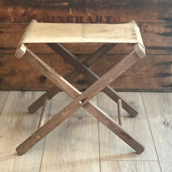 Folding Stool Canvas Etsy