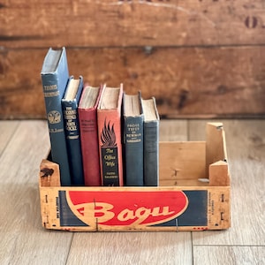 Vintage Wood Bagu Burriana Fruit Wood Advertising Box Crate