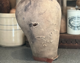 Antique French Milliners Hat Block Wig Form