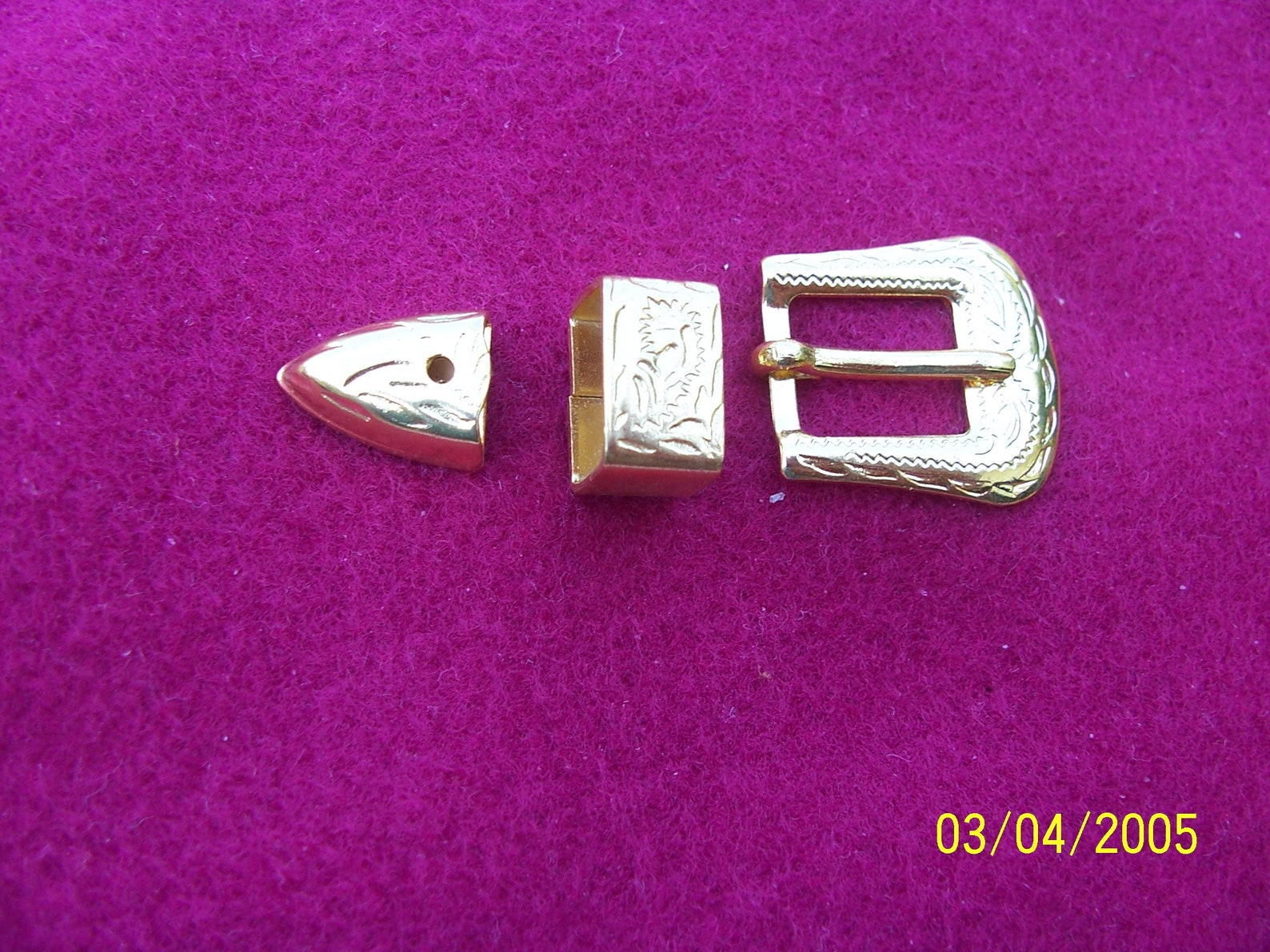 WESTERN BELT BUCKLE Brass 3pc Set 3/8 Etsy