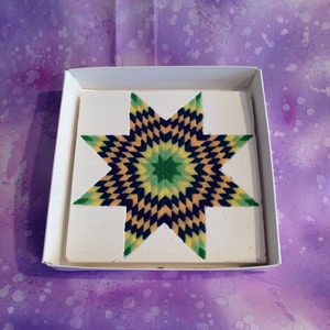 Radiant Star Full-sized chocolate quilt