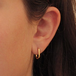 Gold Huggie Earrings, Huggie Hoops, Minimal Gold Hoops, Small Gold Hoops, Gold Vermeil