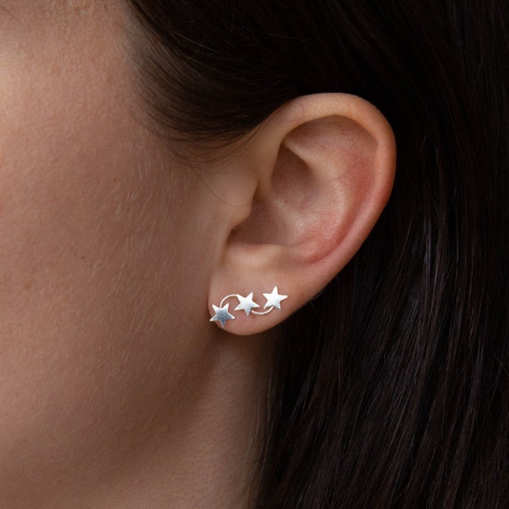 Sterling silver climber sale earrings