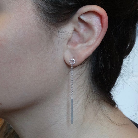 edgy silver earrings