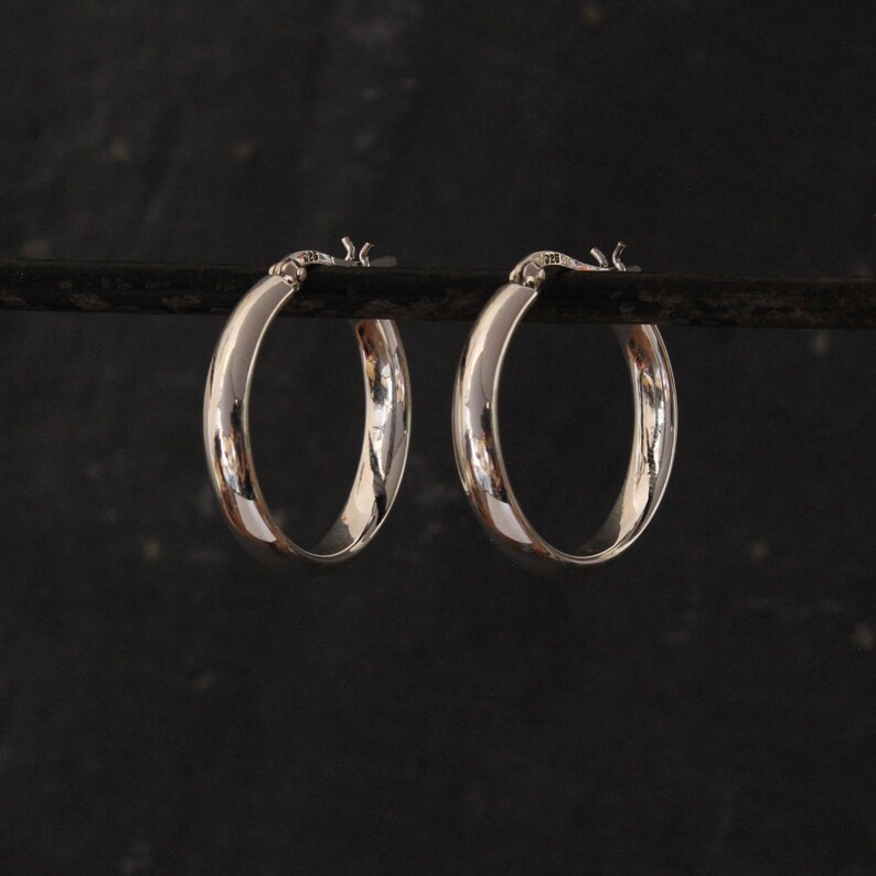prouds silver hoop earrings