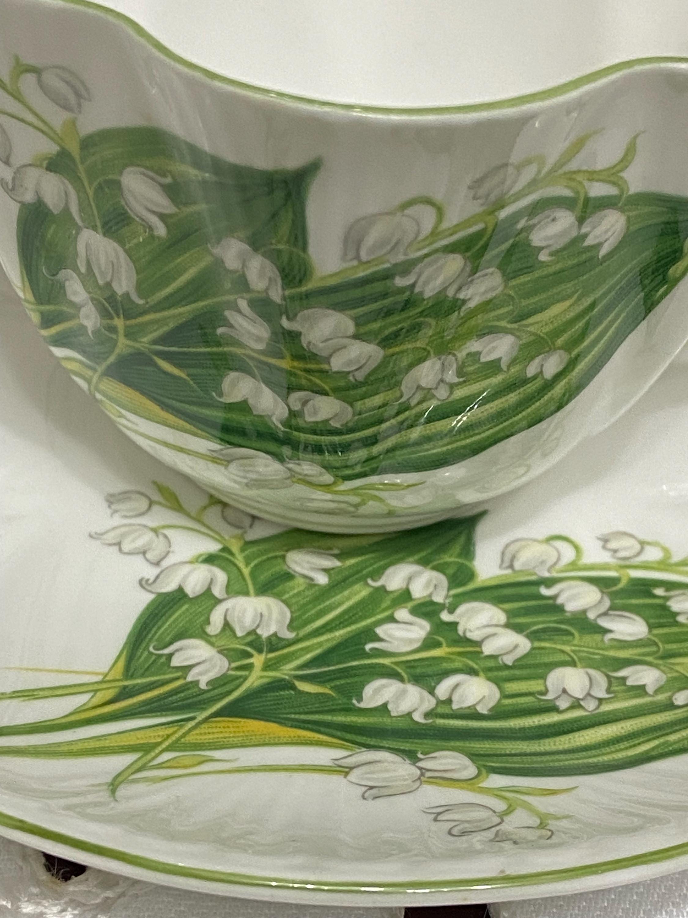 Vintage Shelley 3pc. SET, “lily of the Valley” Teacup, Saucer & 8
