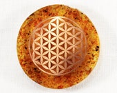 WATER CHARGING PLATE Orgone Pyramid Reiki Therapy Orgonite Pyramid Feng Shui Decor Chakra Art Crystal Pyramid Orgone Generator