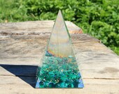 HEALING CRYSTALS Orgone Pyramid Reiki Therapy Orgonite Pyramid Feng Shui Decor Chakra Art Crystal Pyramid Orgone Generator