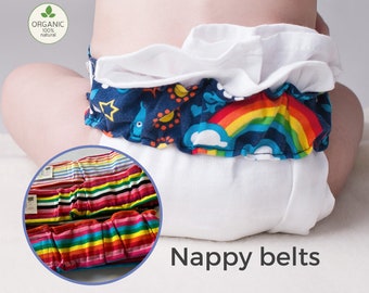 Adjustable Nappy Diaper belt, prefold belt, cloth nappy belt, elimination communication clothing, nappy free baby clothing, EC
