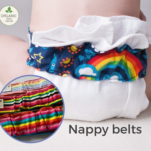 Adjustable Nappy Diaper belt, prefold belt, cloth nappy belt, elimination communication clothing, nappy free baby clothing, EC