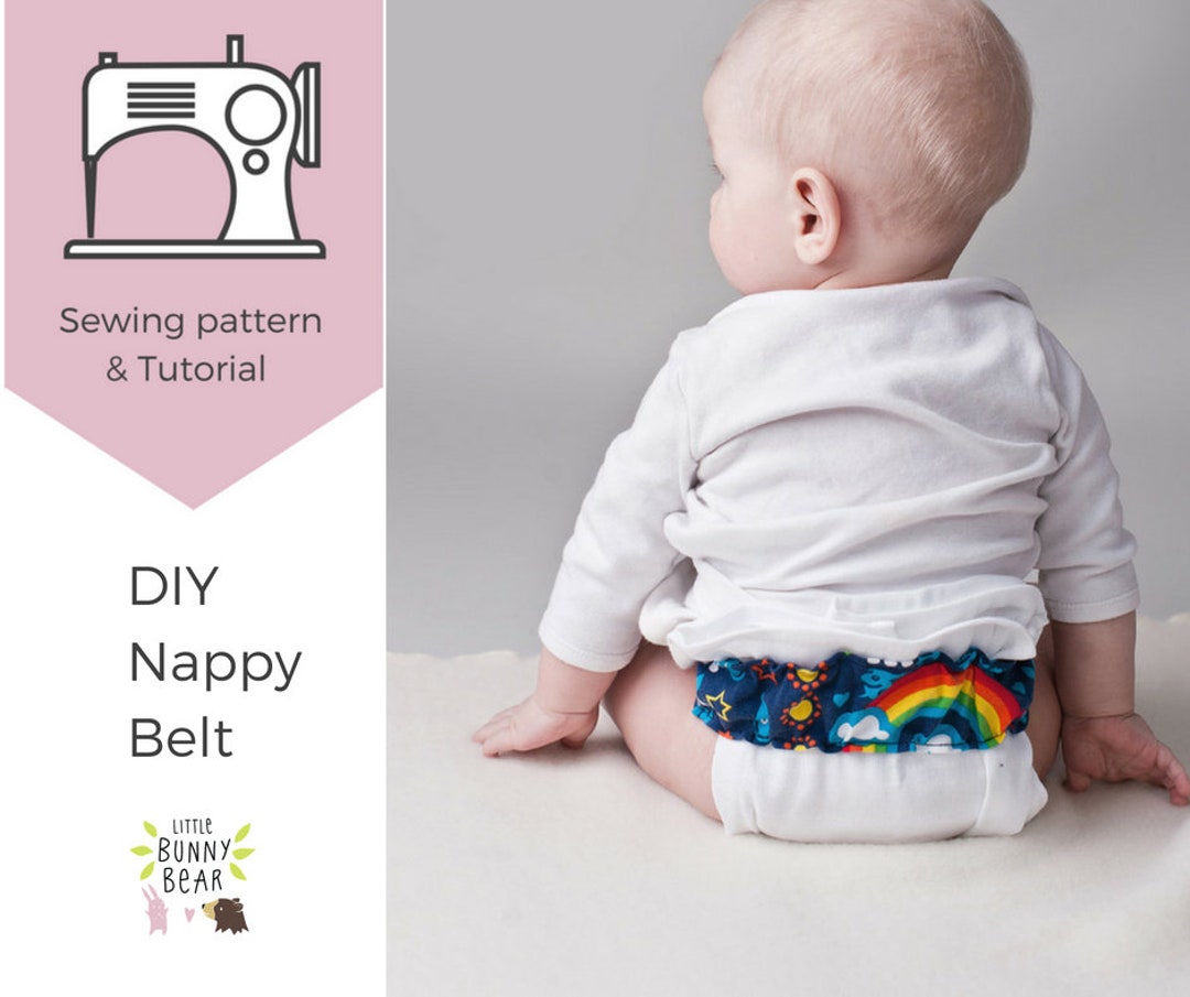 Nappy Diaper Belt PDF Sewing Pattern, Prefold Belt, Nappy Belt, EC