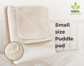 Almohadilla de lana natural - Pequeña (38 x 50 cm) / Cambiador orgánico para bebé, protector de cuna, almohadilla sin pañal