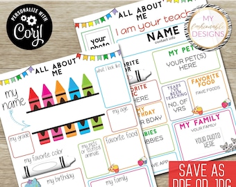 All About Me Poster - Etsy
