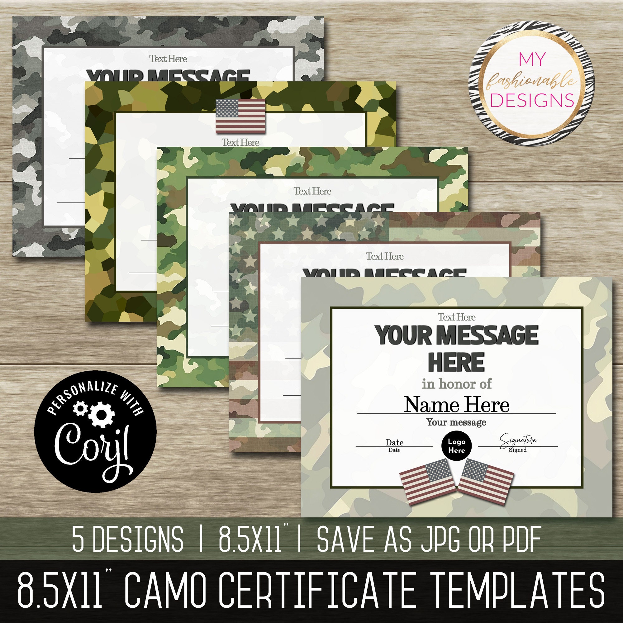 Military Certificate Templates