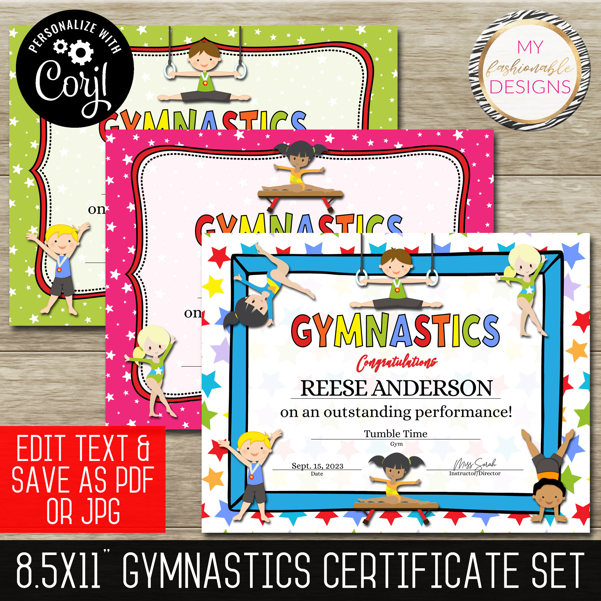 Image 6 for Gymnastics Certificate Template