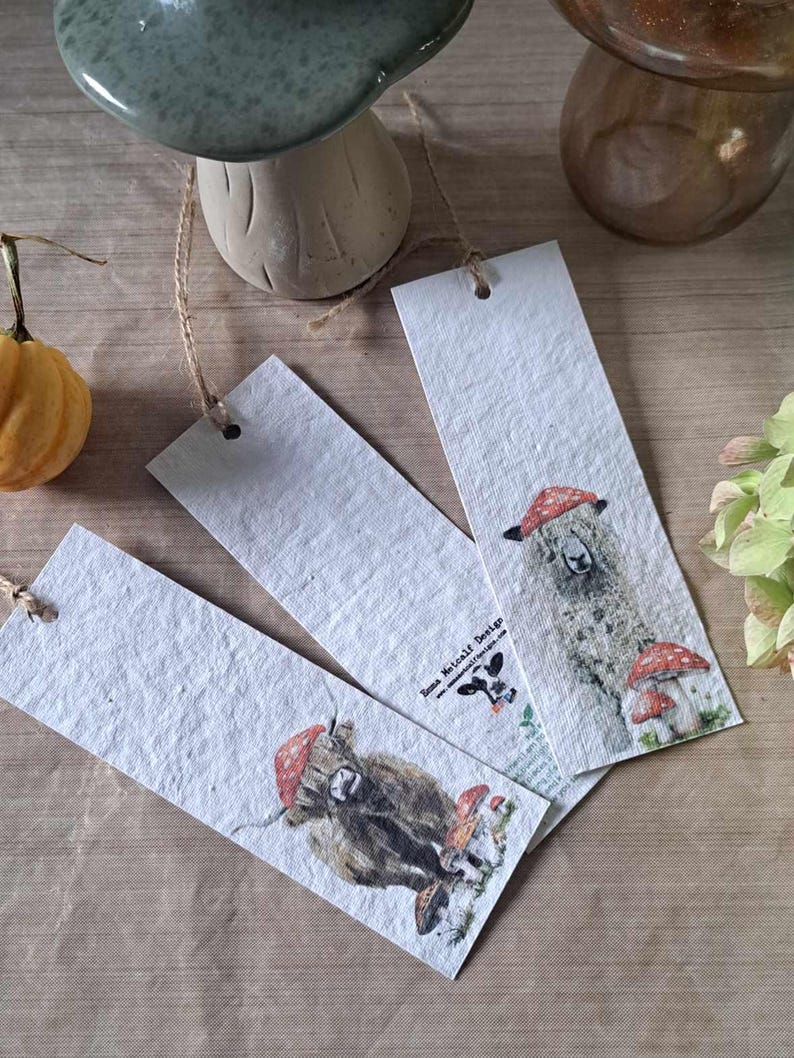 Pack of 2 Plantable Wildflower Bookmarks Ecofriendly Gift Corporate