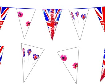 FROM £3.50 2 DESIGNS. HANDMADE FABRIC BUNTING.RED WHITE BLUE.ROYAL WEDDING FROM £3.50 2 DESIGNS. HANDMADE FABRIC BUNTING.RED WHITE BLUE.ROYAL WEDDING
