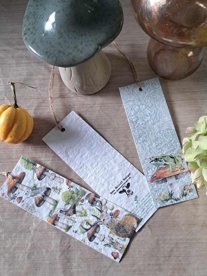 Pack of 2 Plantable Wildflower Bookmarks Ecofriendly Gift Corporate