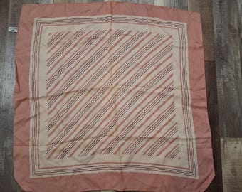 Vintage Totes Rain Scarf Water Repellent Pink Stripes 25x25 Made Japan